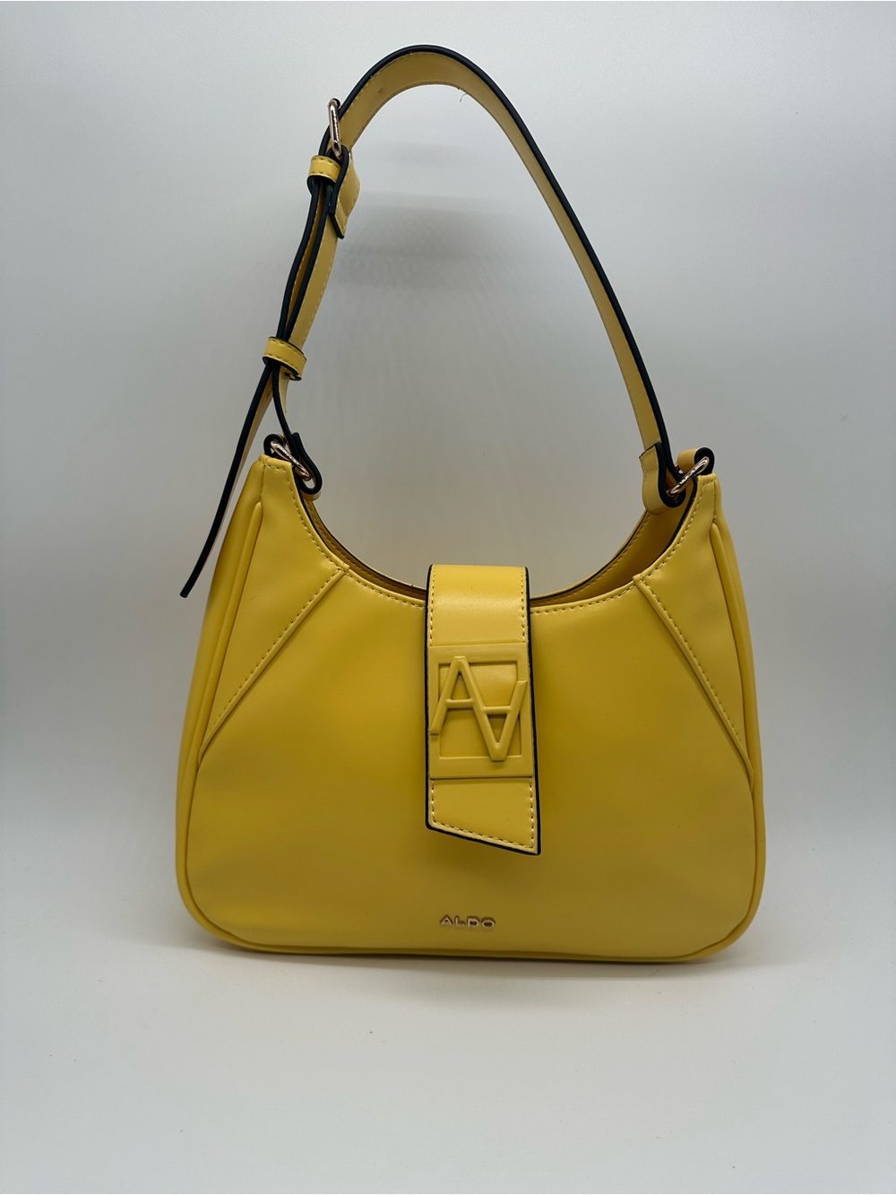 ALDO Yellow Leather Shoulder Hobo Bag